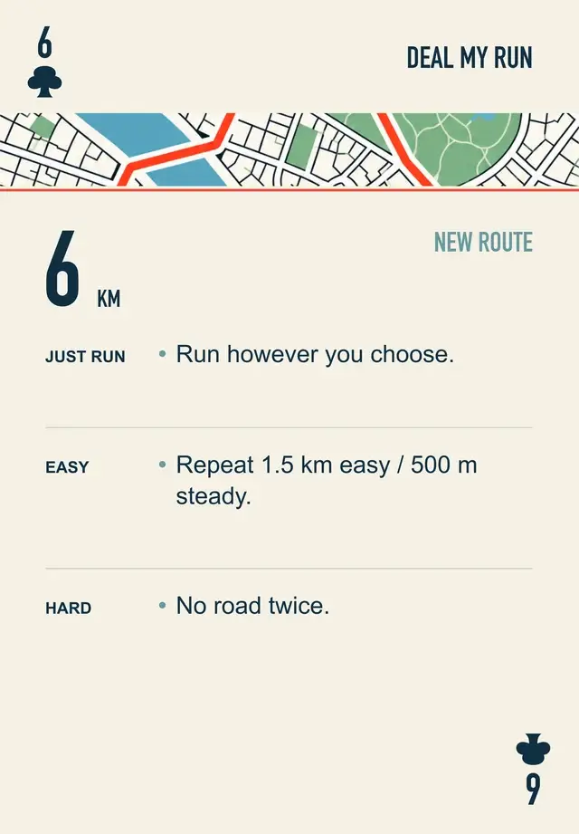 Six of Clubs — a new 6 km route